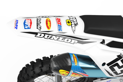 Graphics Kit FMR FACTORY WHITE : Stunning design for your Motocross