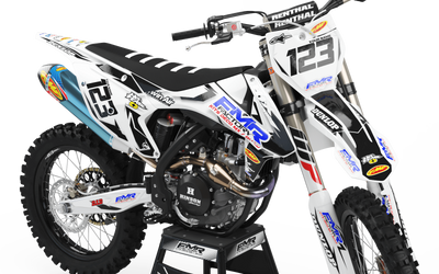 Graphics Kit FMR FACTORY WHITE : Stunning design for your Motocross
