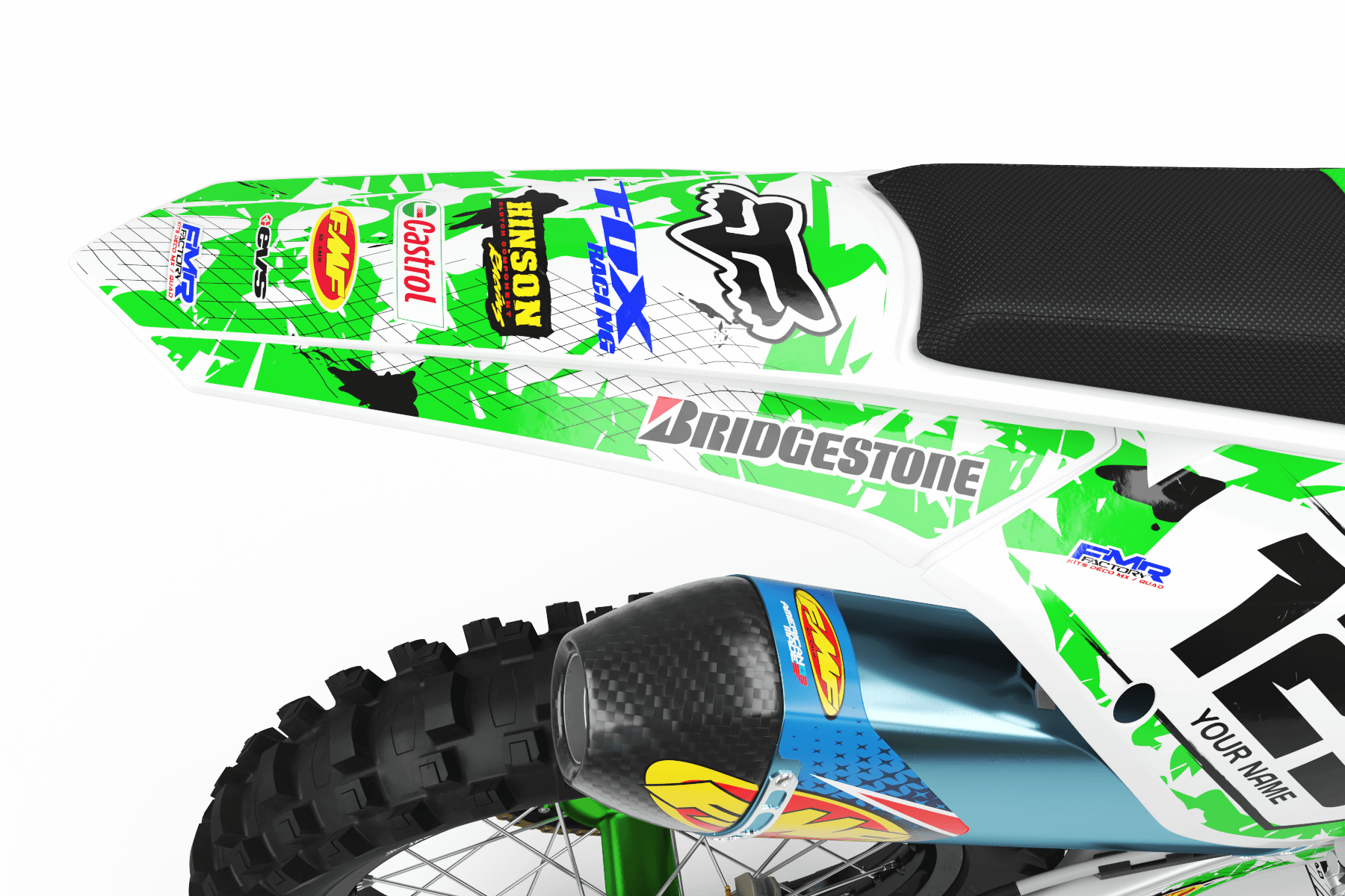 Graphics Kit FOX CAMO GREEN : amaze your friends with an original design