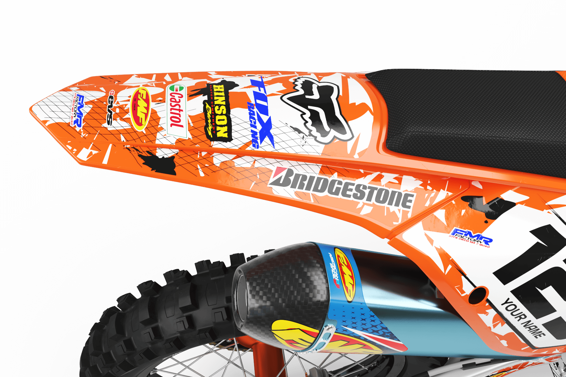 Graphics Kit FOX CAMO ORANGE  : amaze your friends with an original design
