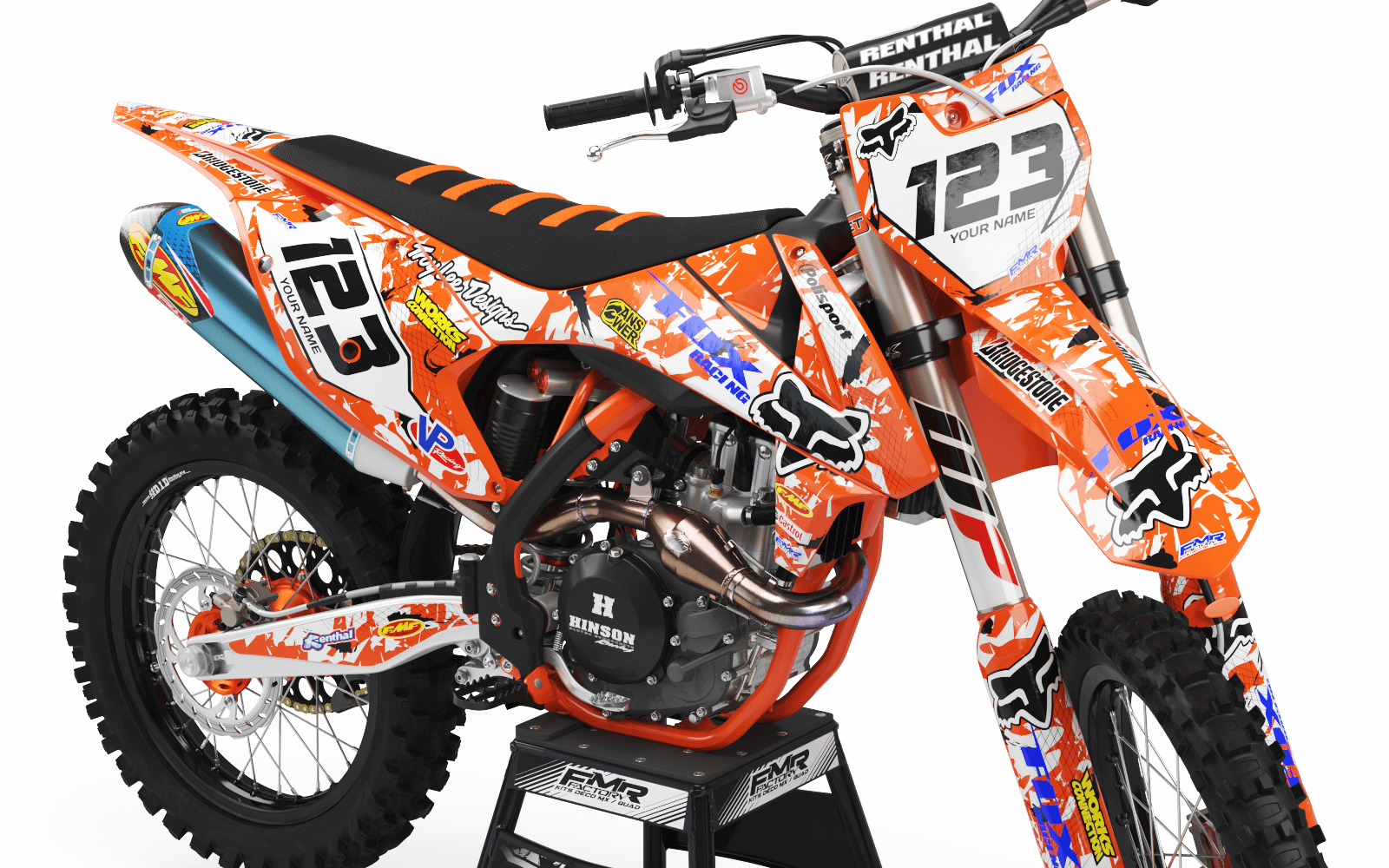 Graphics Kit FOX CAMO ORANGE  : amaze your friends with an original design