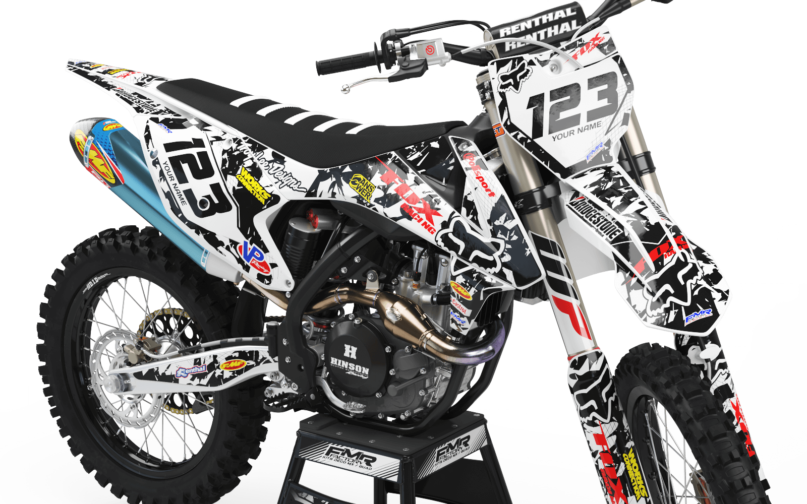 Graphics Kit FOX CAMO BLACK: amaze your friends with an original design