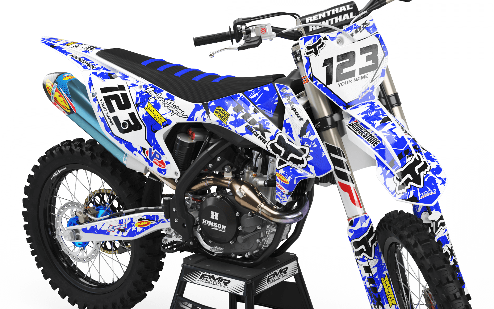 Graphics Kit FOX CAMO BLUE : amaze your friends with an original design
