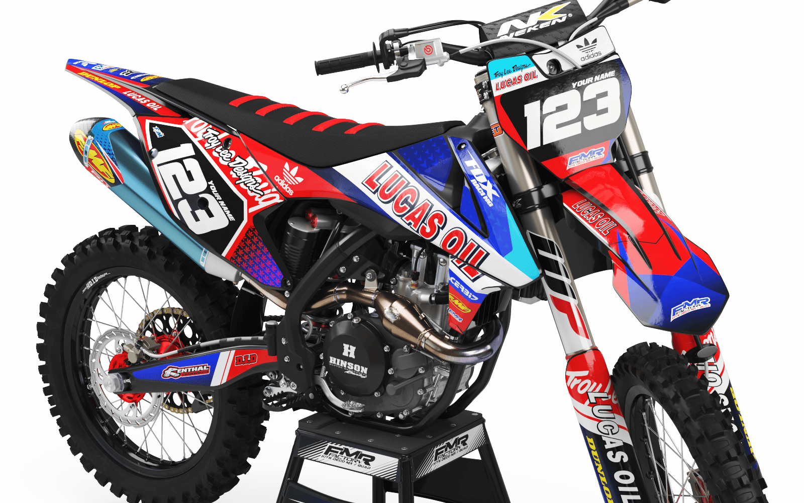 Graphics Kit LUCAS OIL RED : The best kit for your bike
