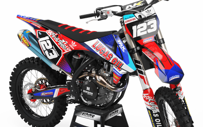 Graphics Kit LUCAS OIL RED : The best kit for your bike