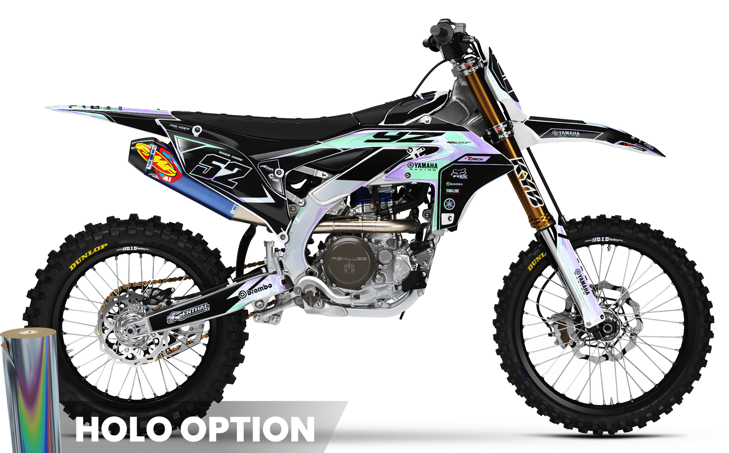 White ThunderStrike YAMAHA FULL GRAPHICS KIT