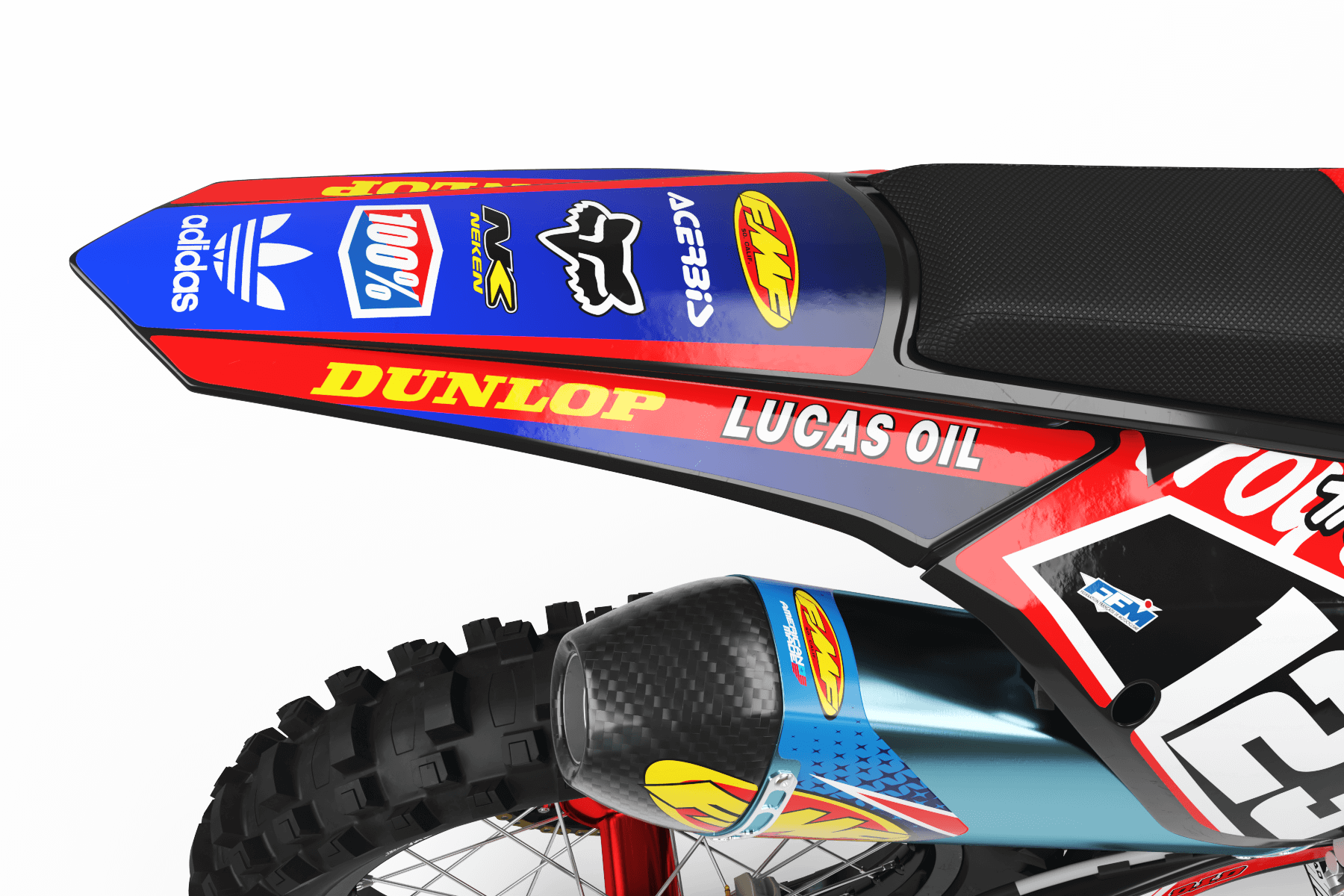 Graphics Kit LUCAS OIL RED : The best kit for your bike