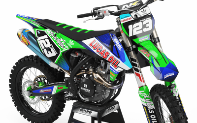 Graphics Kit LUCAS OIL GREEN : The best kit for your bike