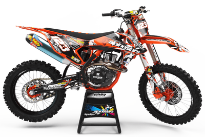 Graphics Kit ALPINESTARS ORANGE : Design designed for your Motocross