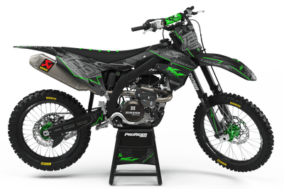 KAWASAKI Graphics Kit VERTEX Black And Green