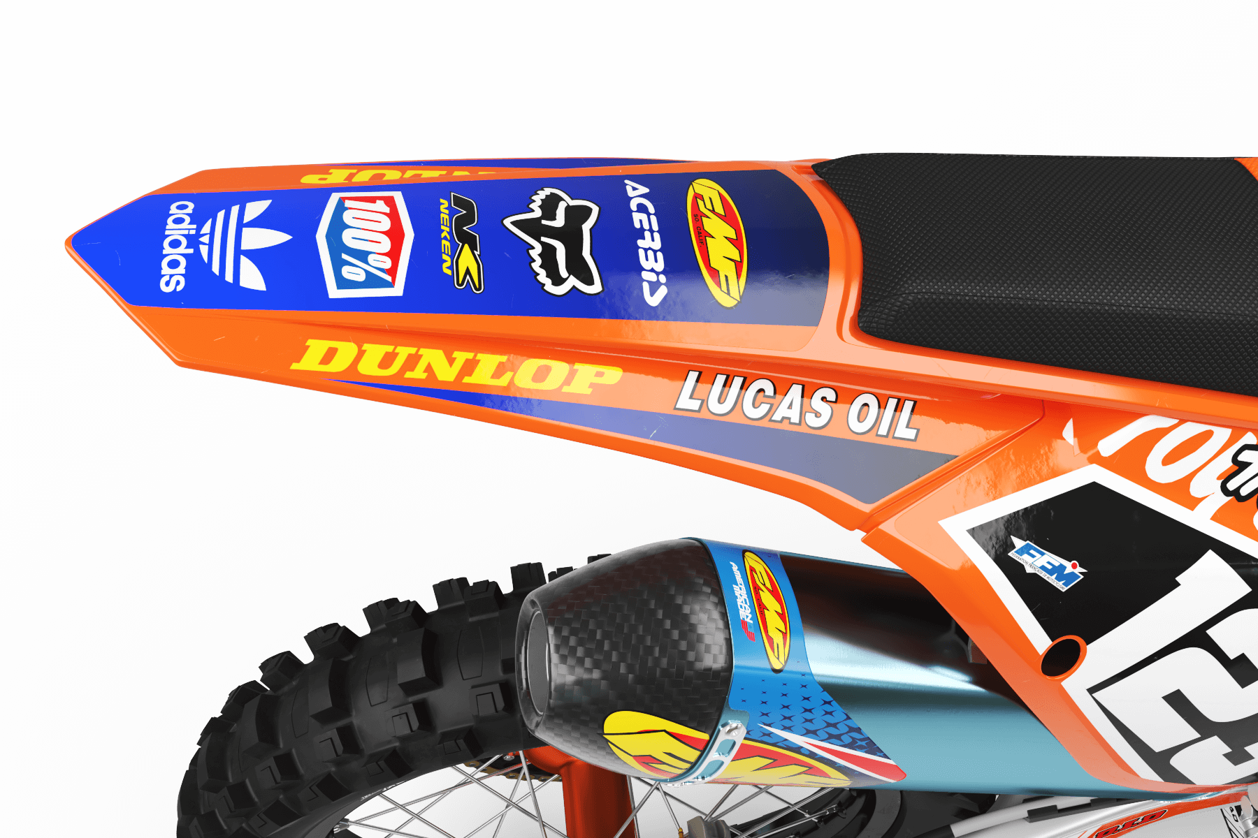 Graphics Kit LUCAS OIL ORANGE : The best kit for your bike