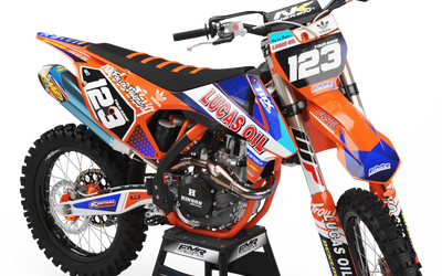 Graphics Kit LUCAS OIL ORANGE : The best kit for your bike