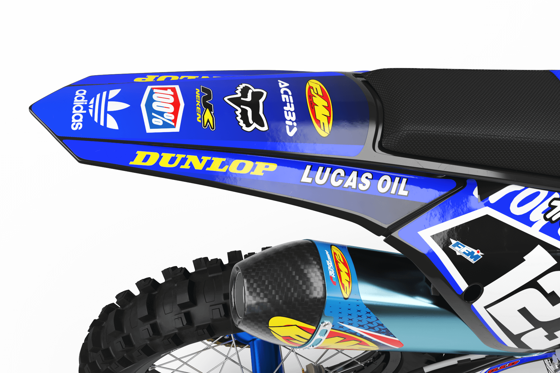 Graphics Kit LUCAS OIL BLUE : The best kit for your bike