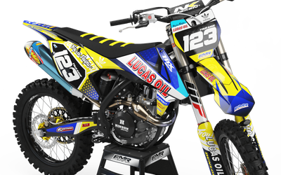 Graphics Kit LUCAS OIL YELLOW : The best kit for your bike