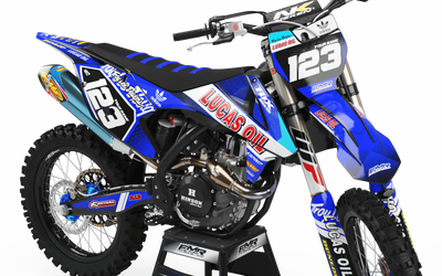 Graphics Kit LUCAS OIL BLUE : The best kit for your bike