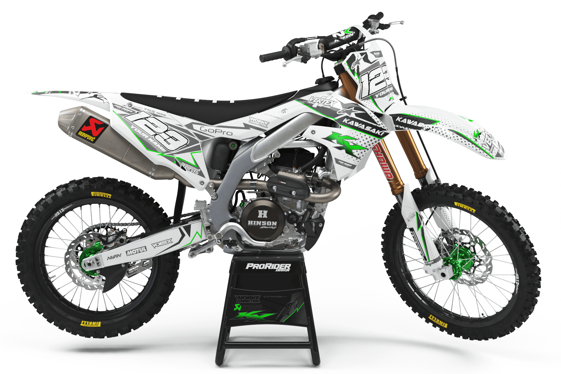 KAWASAKI Graphics Kit VERTEX White