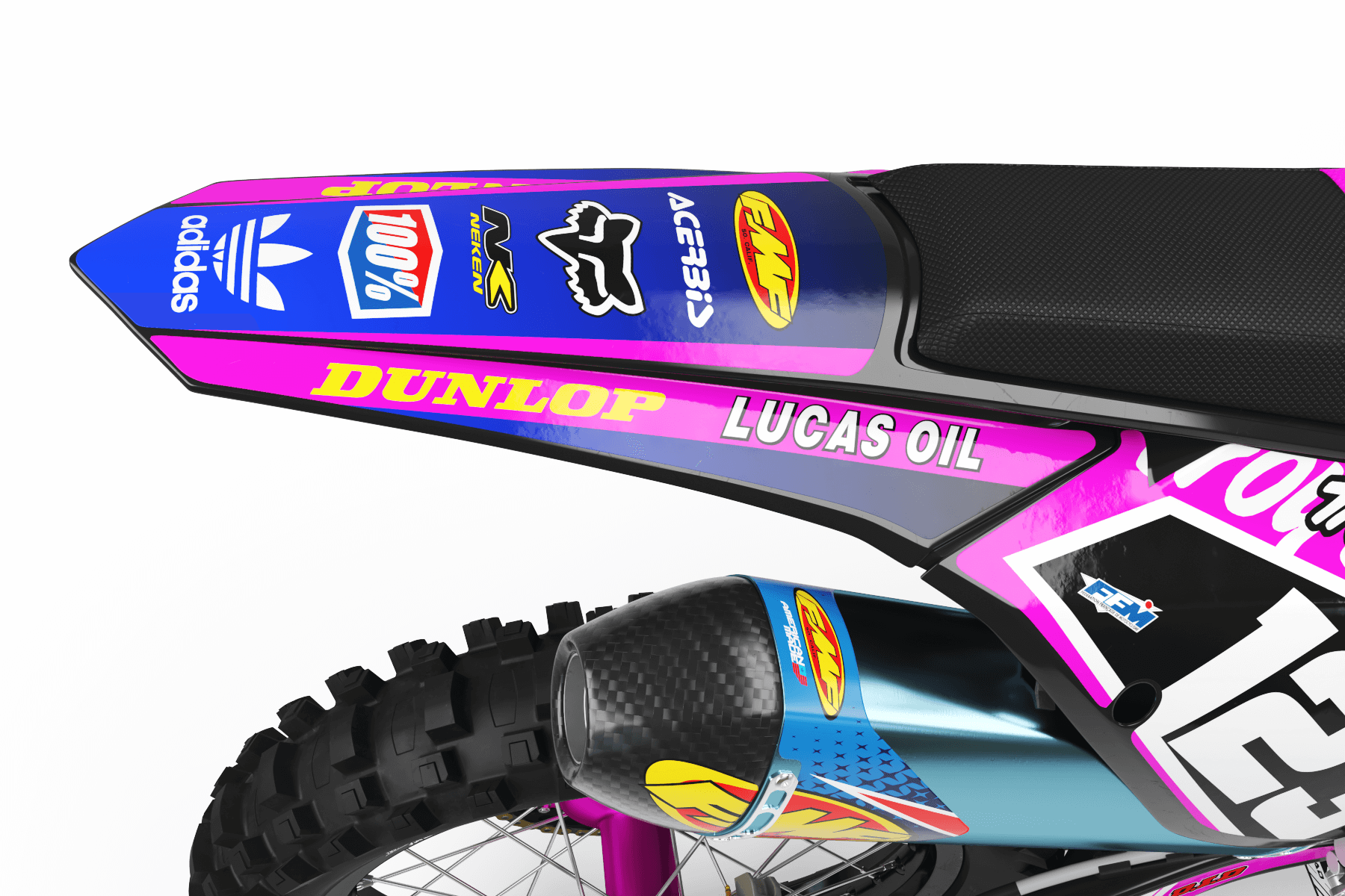 Graphics Kit LUCAS OIL PINK : The best kit for your bike