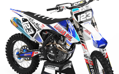 Graphics Kit LUCAS OIL WHITE : The best kit for your bike