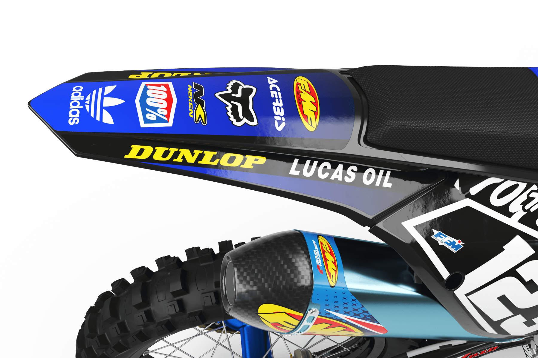 Graphics Kit LUCAS OIL BLACK : The best kit for your bike
