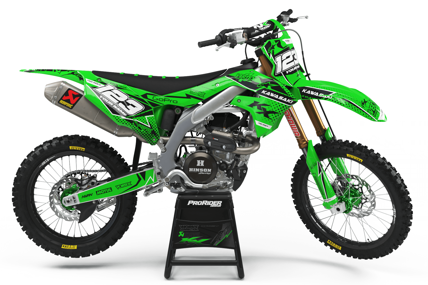 KAWASAKI Graphics Kit VERTEX Green