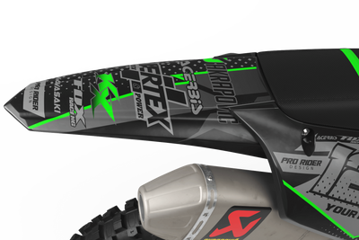 KAWASAKI Graphics Kit VERTEX Black And Green