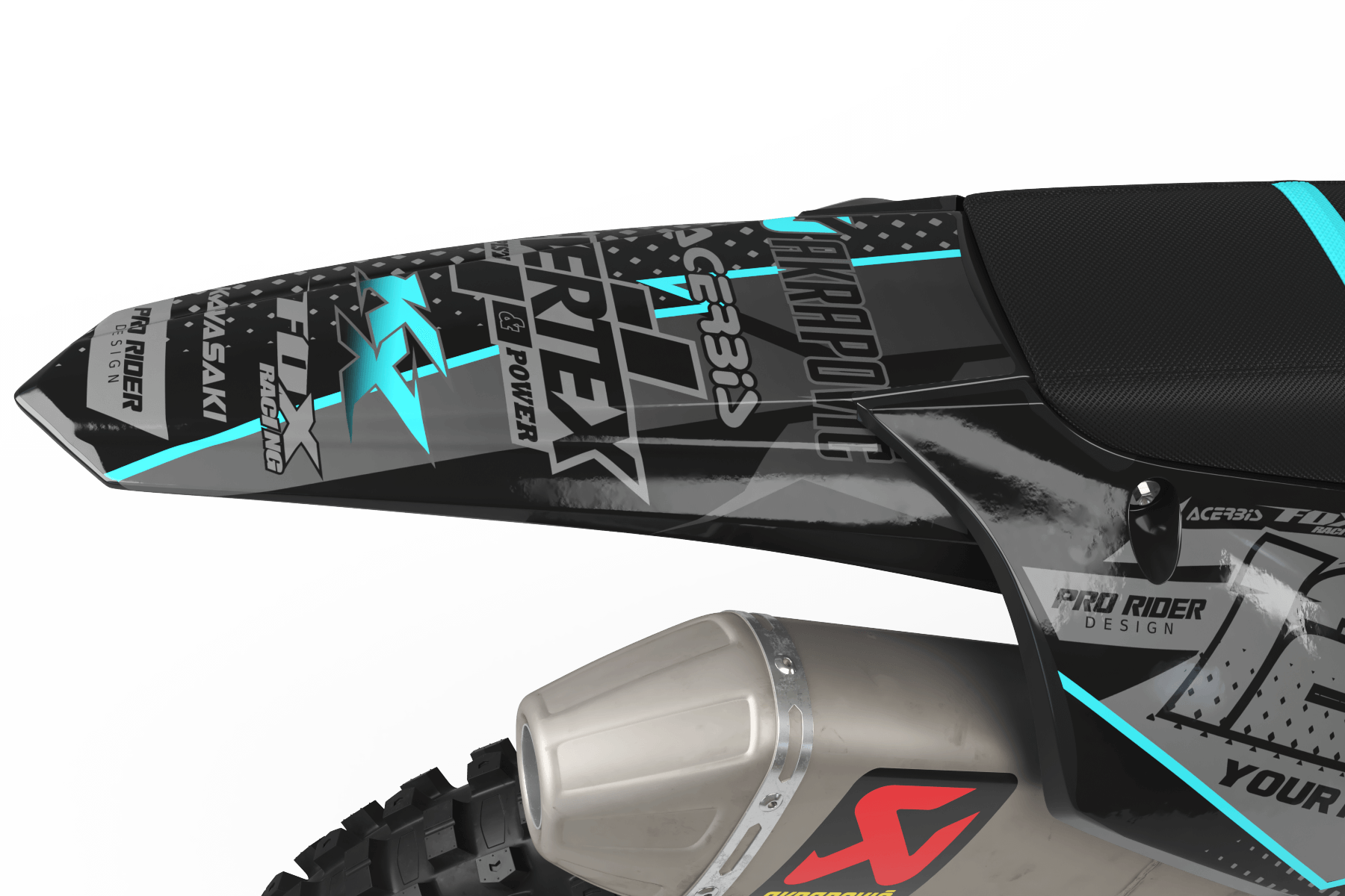 KAWASAKI Graphics Kit VERTEX TURQUOISE