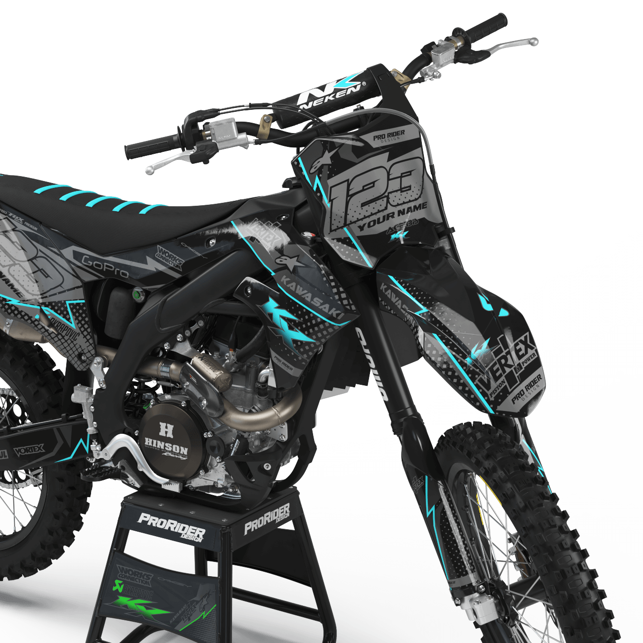 KAWASAKI Graphics Kit VERTEX TURQUOISE