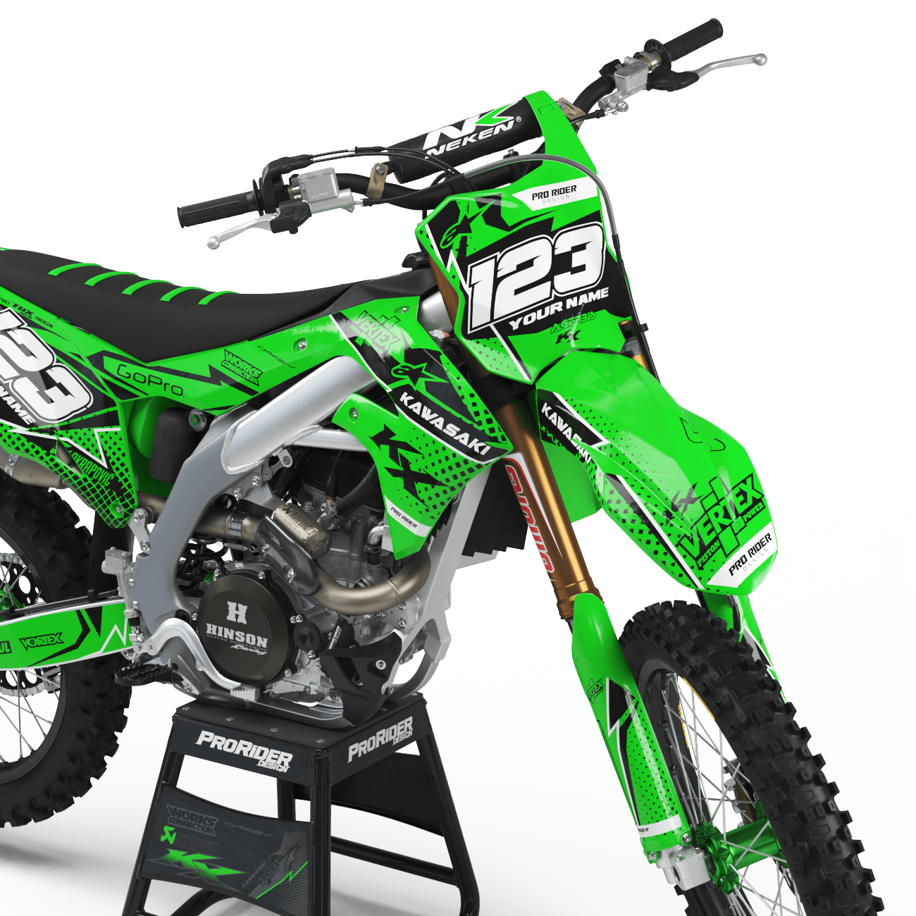 KAWASAKI Graphics Kit VERTEX Green