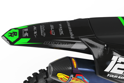 Kawasaki Graphics BUD RACING BLACK GREEN : Ultra shock resistant