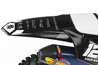 Kawasaki Graphics BUD RACING BLACK WHITE : Ultra shock resistant