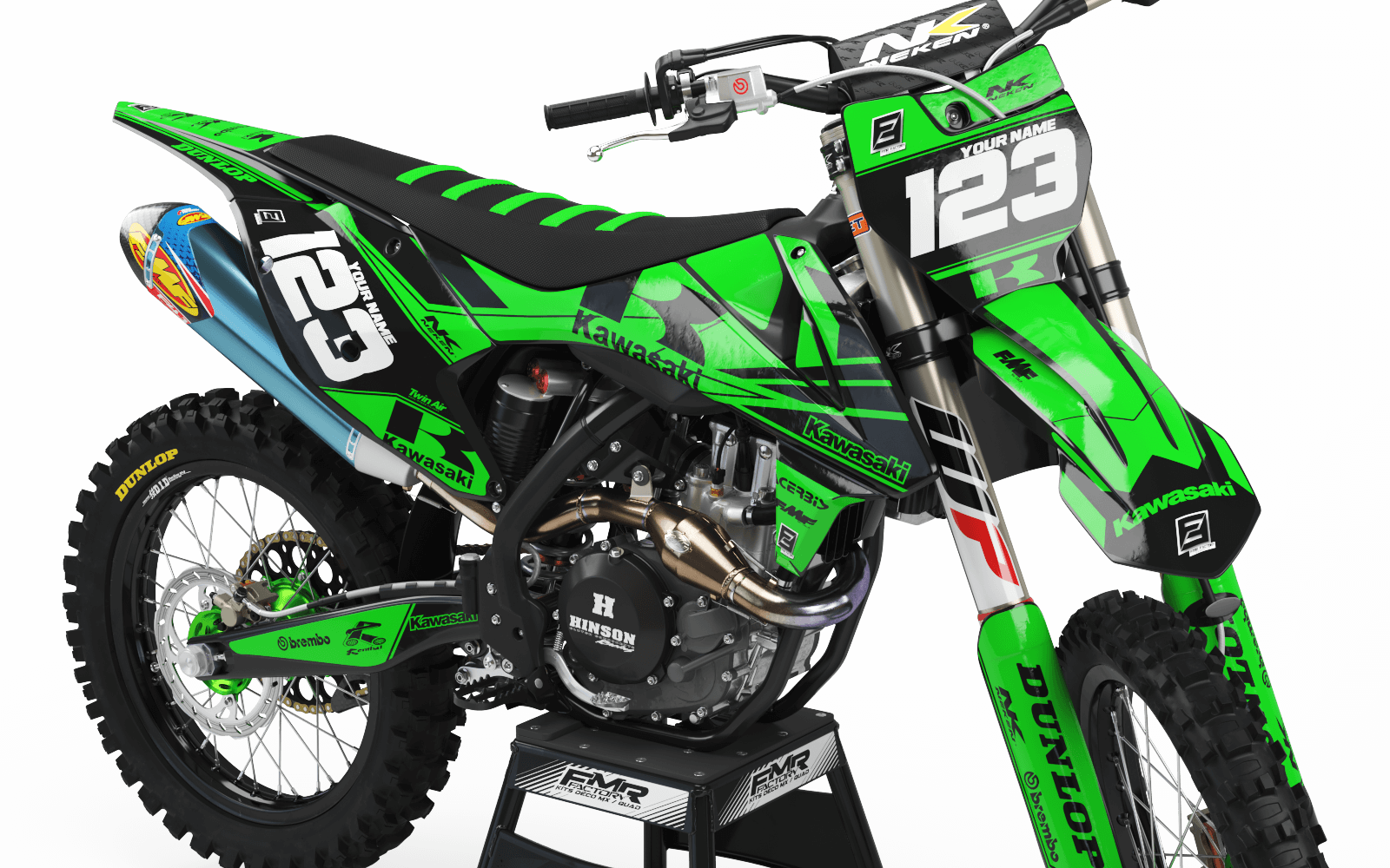 Kawasaki Graphics FACTORY NEKEN BLACK GREEN: Guaranteed quality