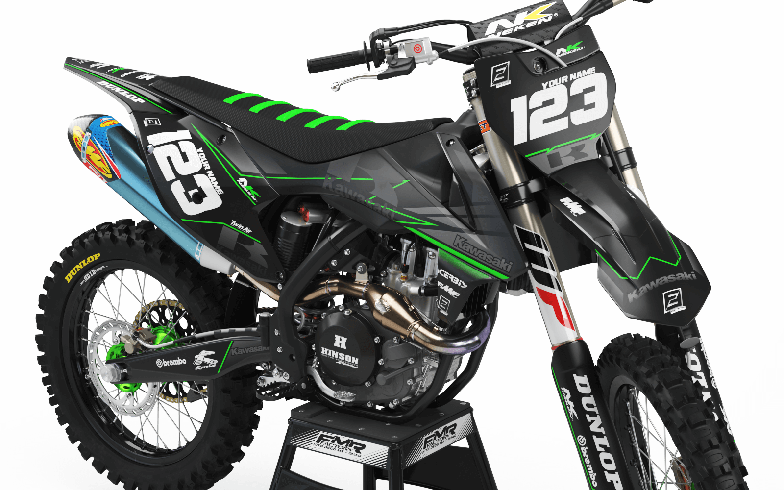 Kawasaki Graphics FACTORY NEKEN BLACK MATT : Guaranteed quality