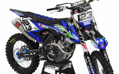 Kawasaki graphics FACTORY ENERGY BLUE GREEN : breathtaking kit Graphics