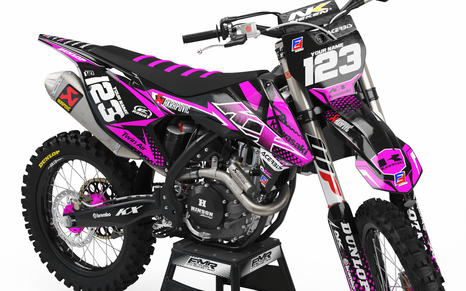 Kawasaki graphics FACTORY ENERGY PINK : breathtaking kit Graphics