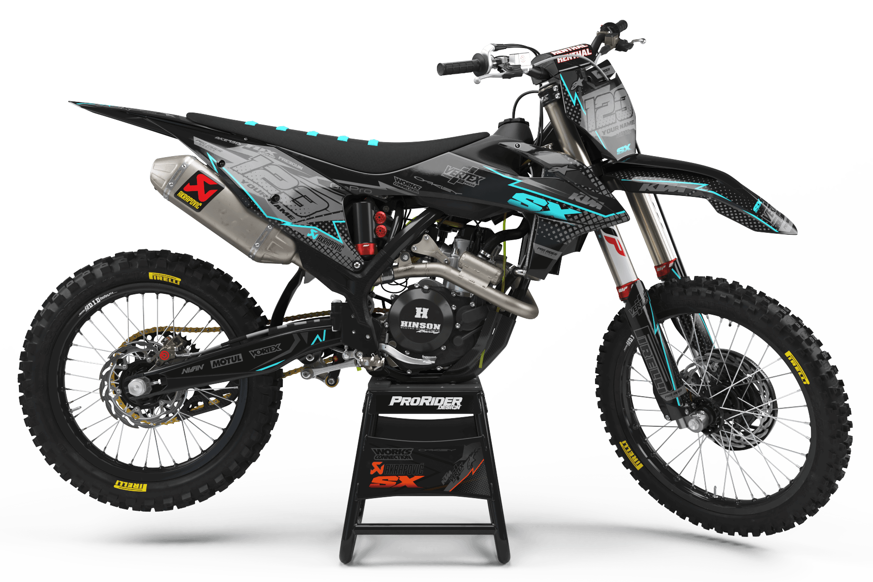 KTM Graphics Kit VERTEX TURQUOISE