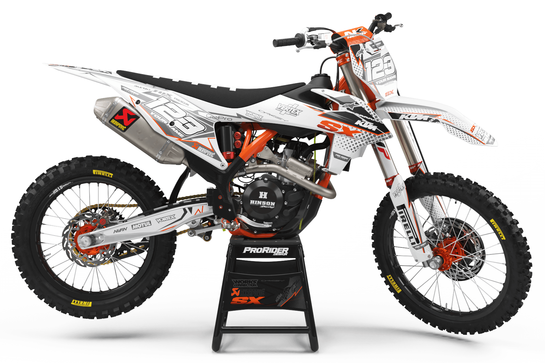 KTM Graphics Kit VERTEX White