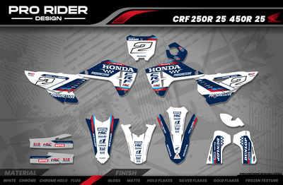 HONDA Custom Graphics Motocross TEAM HRC PROGRESSIVE | BLUE & WHITE
