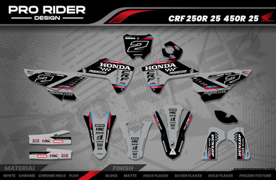 HONDA Custom Graphics Motocross TEAM HRC PROGRESSIVE | BLACK & GREY