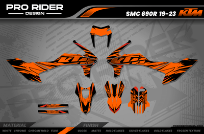 KTM SUPERMOTO Full Graphics Kit | Stock V2 Orange