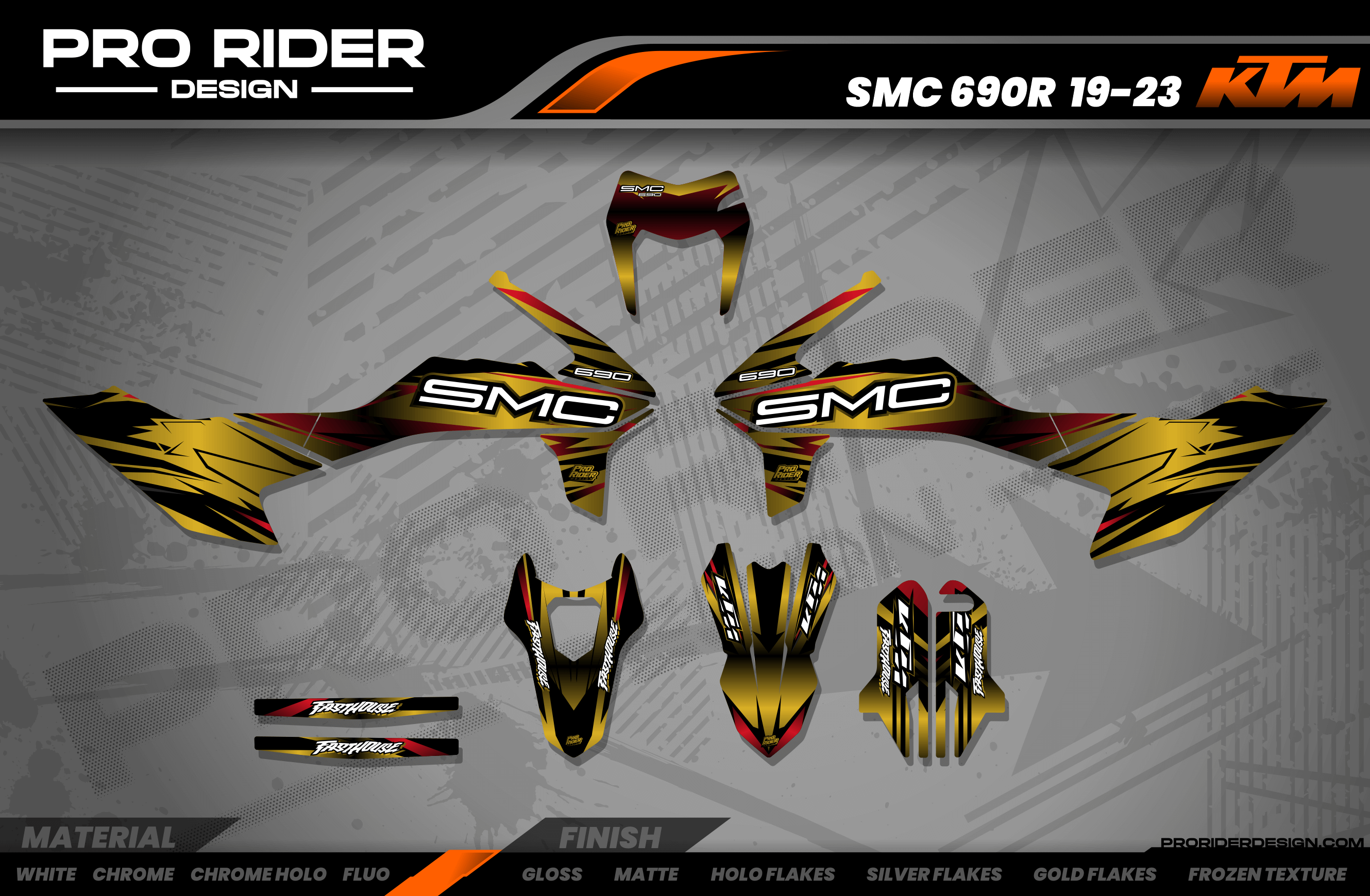 KTM SUPERMOTO Full Graphics Kit | Stock V3 Bronze