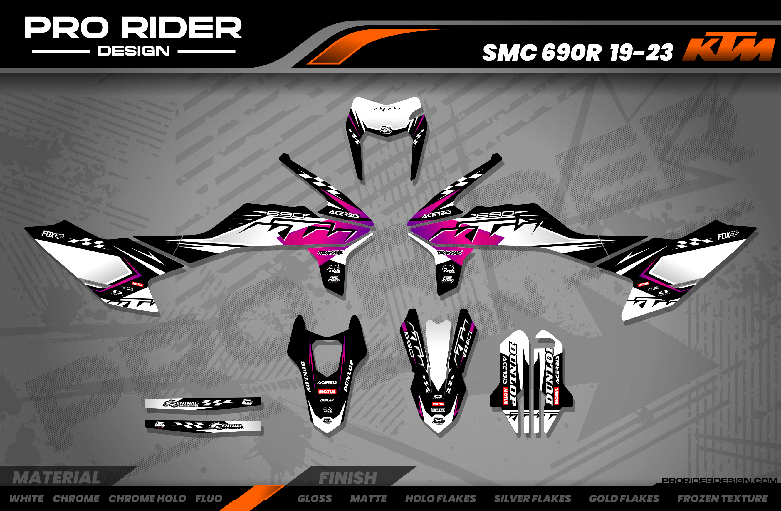KTM SUPERMOTO Full Graphics Kit | Proline pink