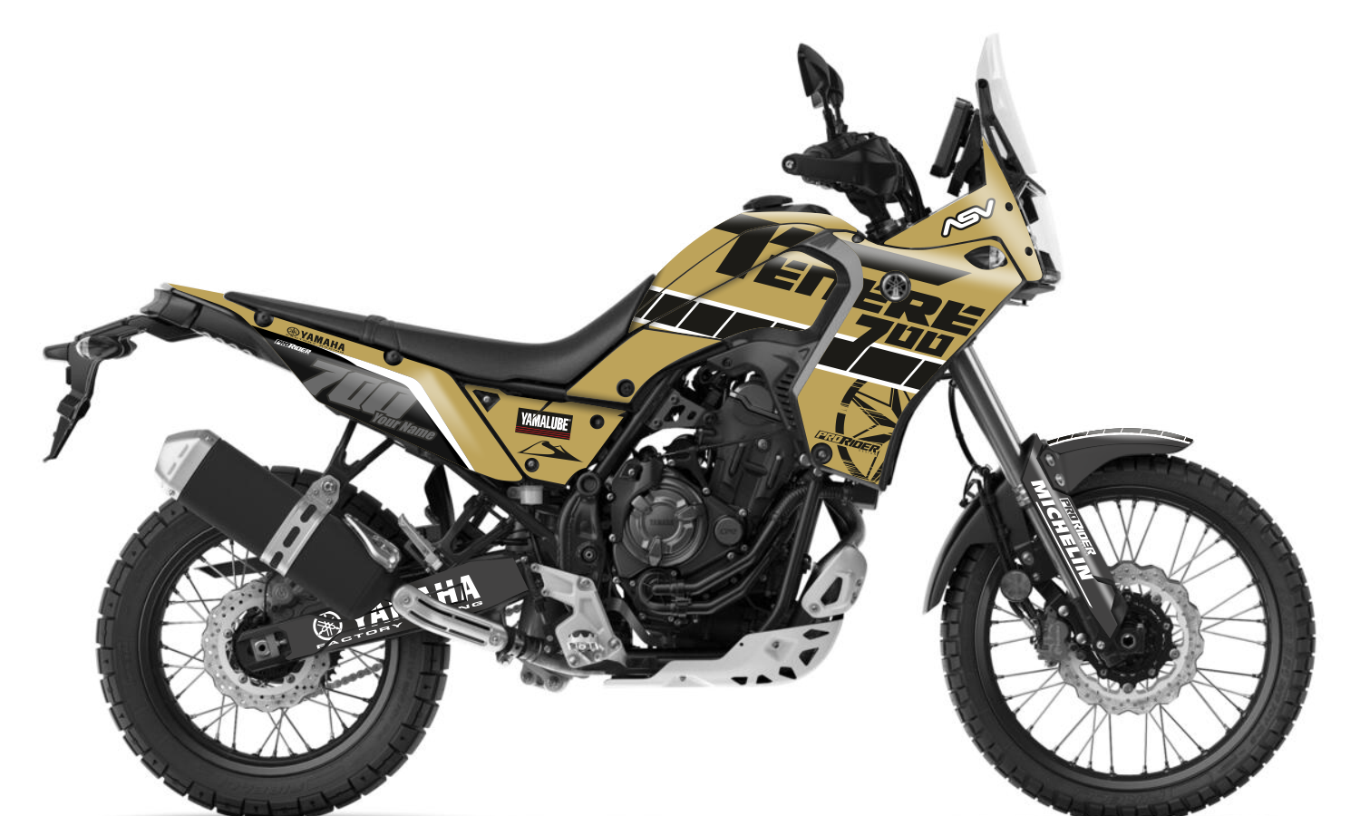 YAMAHA TENERE 700 Full Graphics Kit | Asv Sand