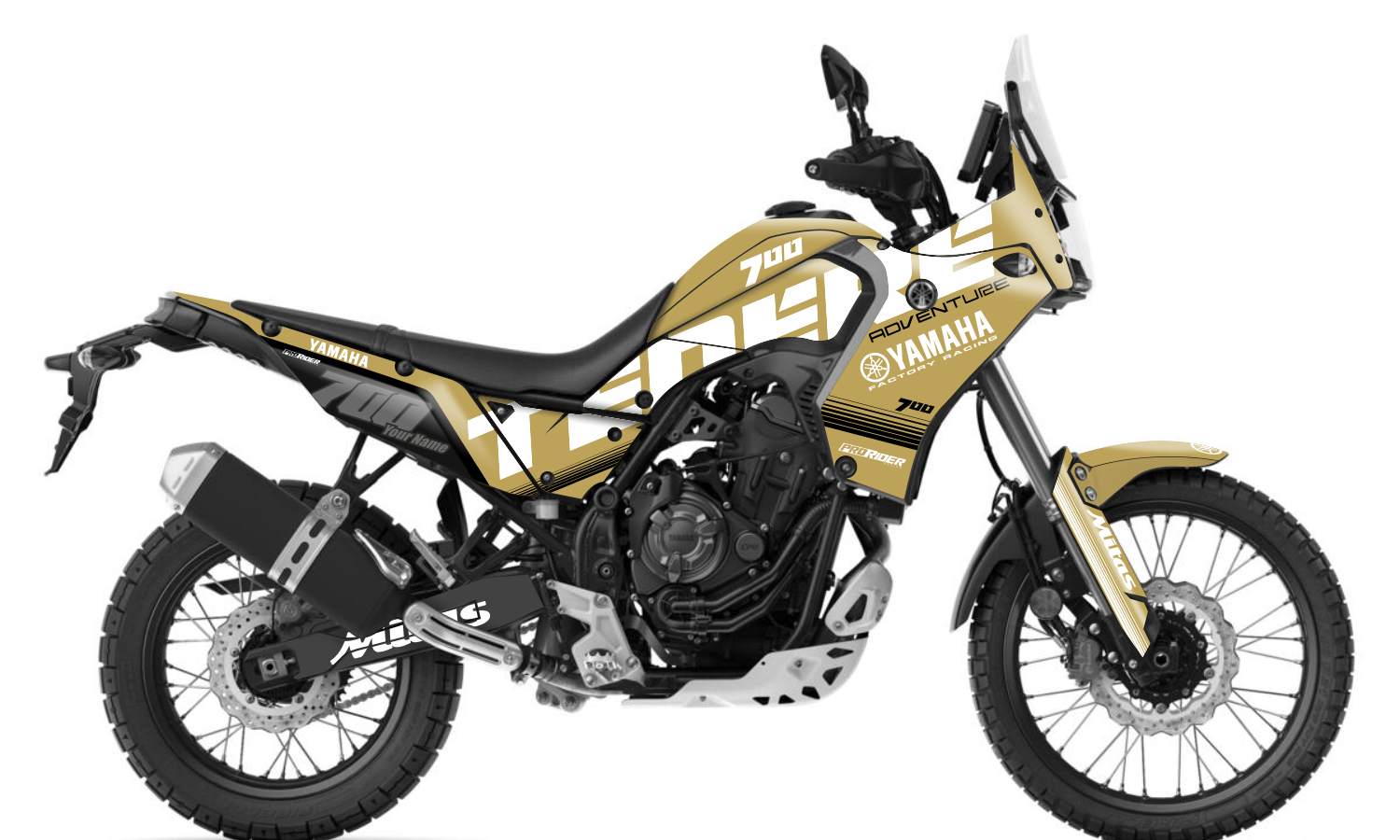 YAMAHA TENERE 700 Full Graphics Kit | Mitas Sand