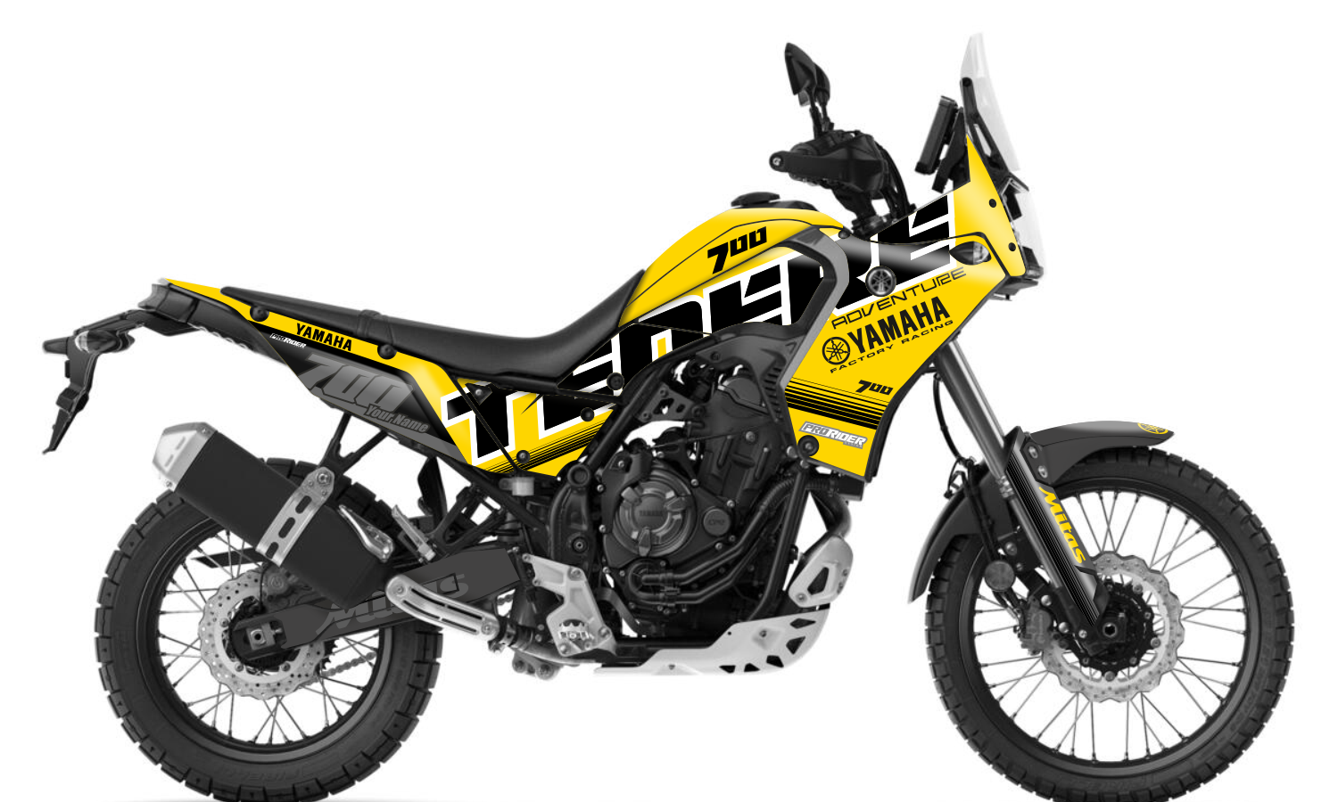 YAMAHA TENERE 700 Full Graphics Kit | Mitas Sun