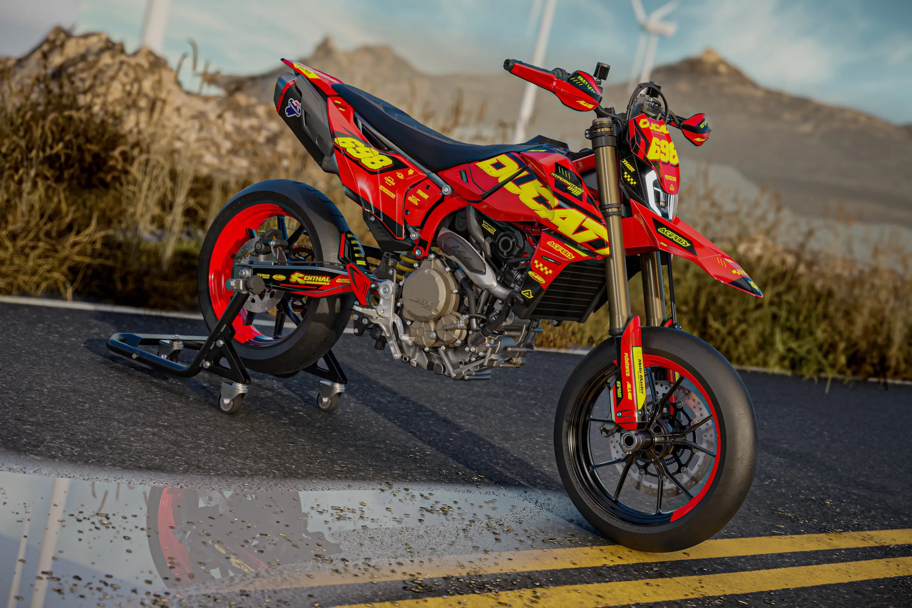 Ducati Hypermotard 698 Full Graphics Kit | Hypana