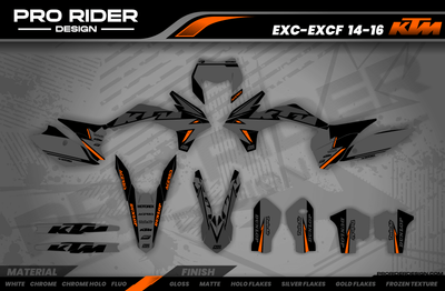 KTM SUPERMOTO Full Graphics Kit | Matte Finish
