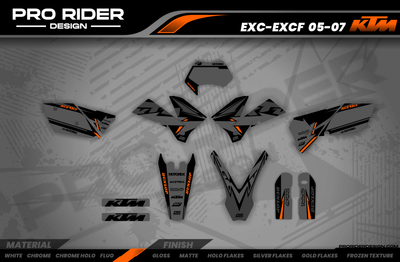 KTM SUPERMOTO Full Graphics Kit | Matte Finish