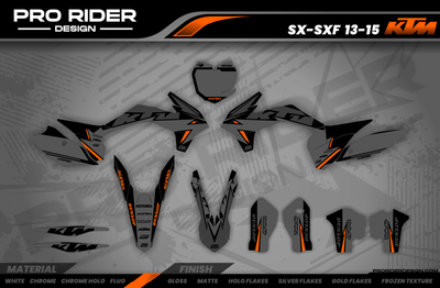 KTM SUPERMOTO Full Graphics Kit | Matte Finish