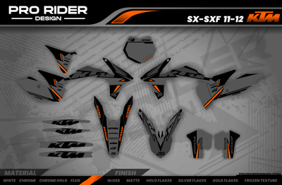 KTM SUPERMOTO Full Graphics Kit | Matte Finish