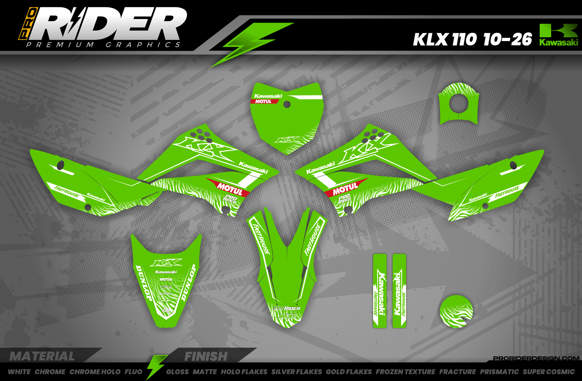 KAWASAKI Graphics Kit MOTUL green
